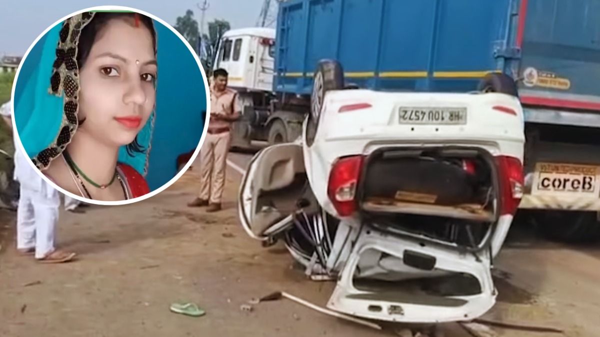 रेवाड़ी से CET एग्जाम देने जा रही महिला की सड़क हादसे में मौत, 7 महीने की बेटी और परिवार गंभीर रूप से घायल