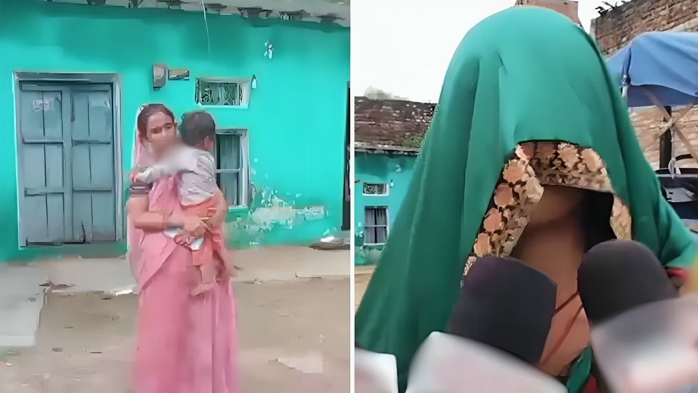 गोद में बच्चा लेकर 3 दिन से शादीशुदा प्रेमी के घर के बाहर बैठी प्रेमिका, बोली- अब यहीं रहूंगी 