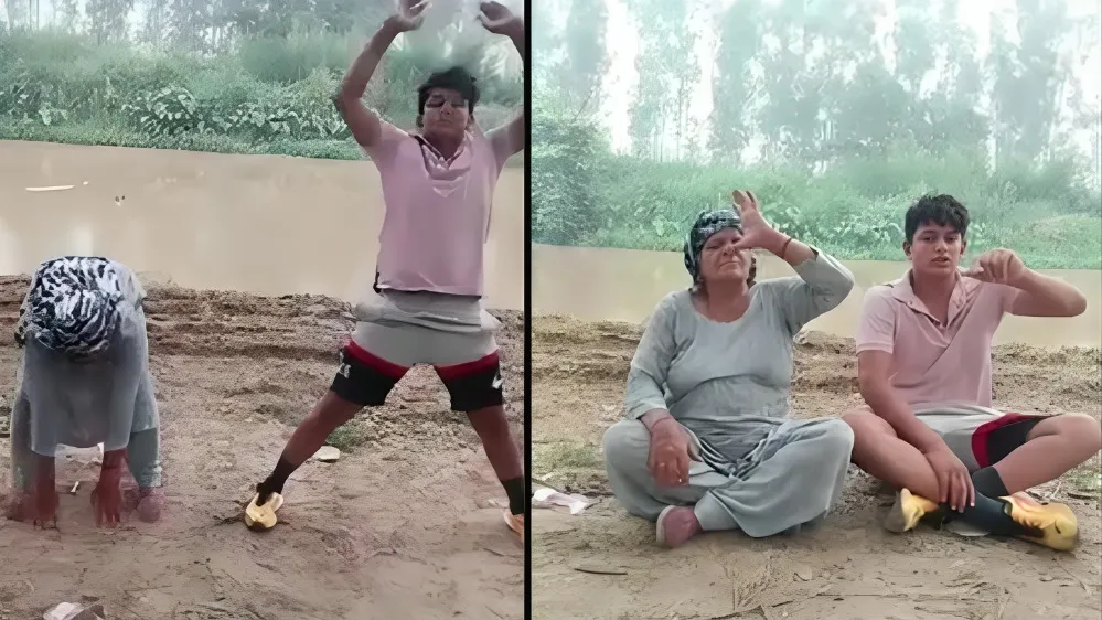 सोनीपत की 77 साल की सबो दादी तैराकी और व्यायाम करते हुए