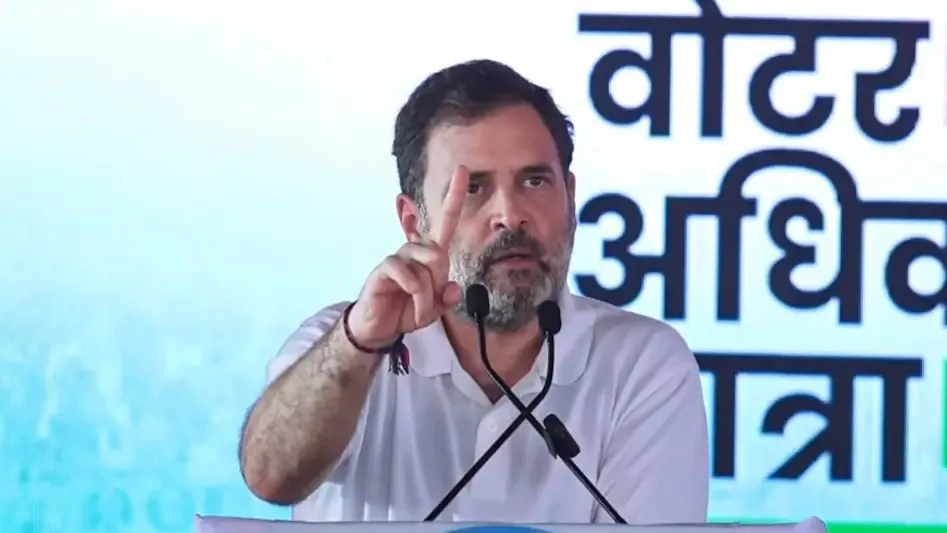 Rahul Gandhi at Voter adhikar yatra