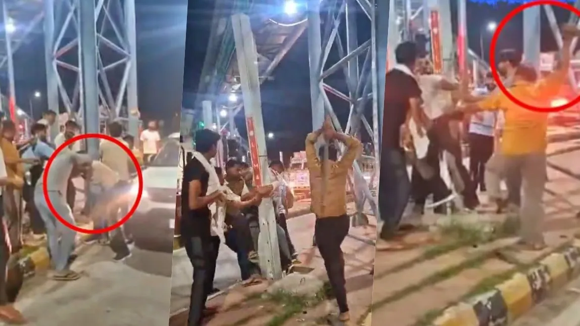 Video of a fight at Meerut toll plaza goes viral (Photo: screengrab)