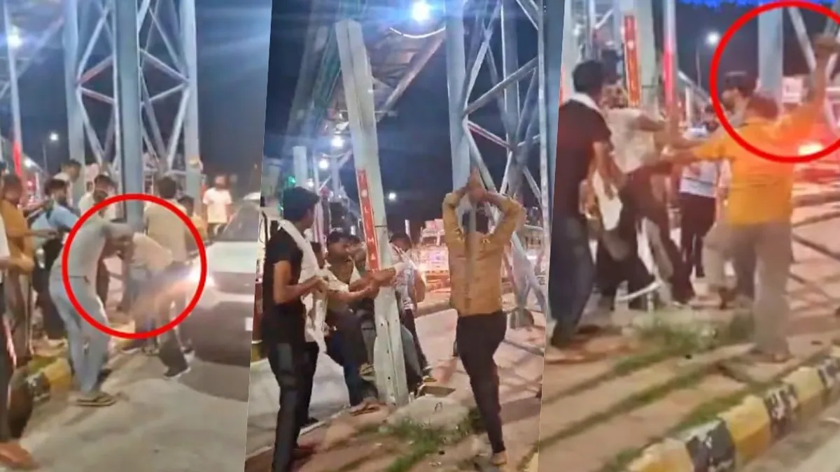 Meerut: टोल कर्मियों ने सेना के जवान को बांधकर पीटा तो गांव वाले हुए आग बबूला, NHAI ने कंपनी पर लिया तगड़ा एक्शन Video of a fight at Meerut toll plaza goes viral (Photo: screengrab)