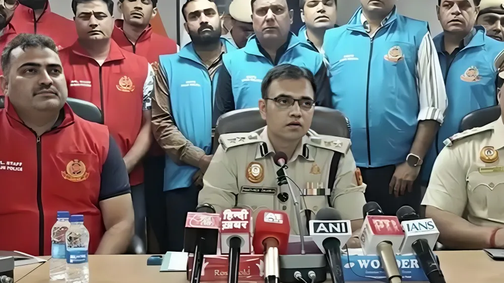 Delhi Police DCP Abhishek Dhania viral video Lawrence Bishnoi case