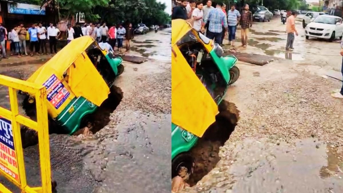 Rajasthan rain alert, Jaipur road sinkhole, Rajasthan flood situation, Jodhpur heavy rainfall, IMD weather update Rajasthan