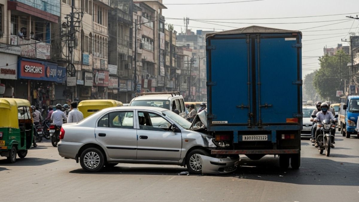 राजधानी पटना में भीषण सड़क हादसा, ट्रक के अंदर घुसी कार, मौके पर 5 कारोबारियों की मौत Patna Truck Car Accident: 5 Businessmen Dead in Fatal Crash