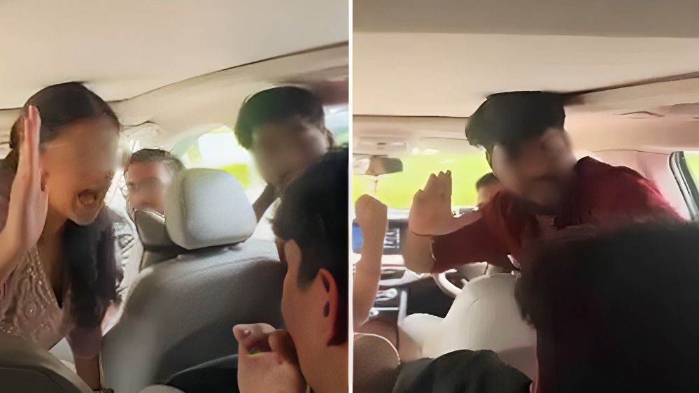 कार के अंदर छात्रा ने 90 सेकंड में 26 बार मारे थप्पड़