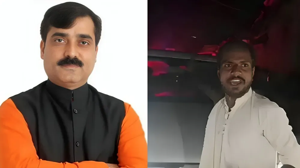 बिहार मंत्री जीवेश मिश्रा पर यूट्यूबर पिटाई का आरोप