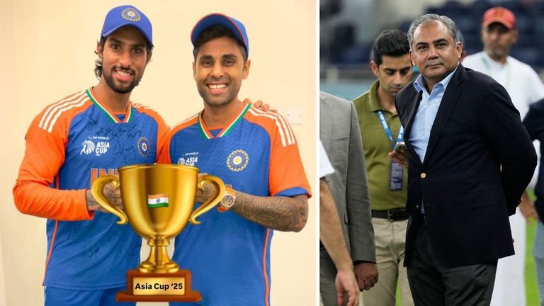 एशिया कप के फाइनल में पाकिस्तान को हराने के बाद भारतीय खिलाड़ियों के इस फैसले से 2 घंटे तक खड़े रह गए पाकिस्तानी गृह मंत्री मोहसिन नकवी Suryakumar Yadav, Mohsin Naqvi