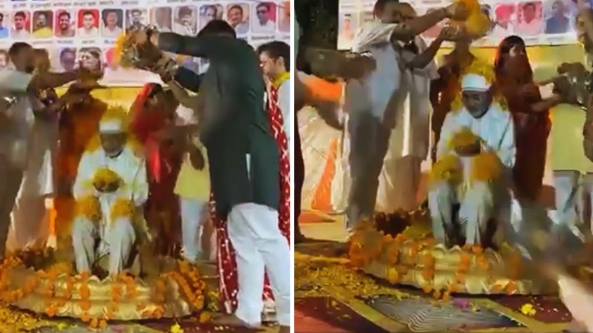 नवरात्रि के कार्यक्रम में BJP सांसद दर्शन सिंह चौधरी पर हुई फूलों की बारिश…वीडियो वायरल होते ही उठाया ये कदम