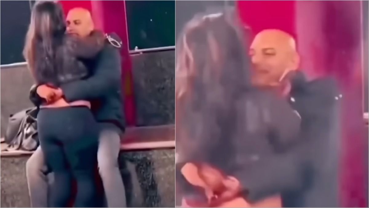 Delhi: मेट्रो स्टेशन पर लड़की की कमर में हाथ डालकर KISS करते रहे अंकल, लोग देखते रहे तमाशा, वीडियो हुआ वायरल