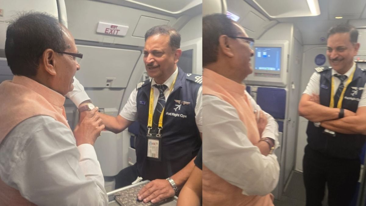 Shivraj Singh Chauhan Meets Rajiv Pratap Rudy in Flight