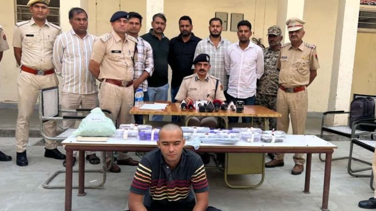 राजस्थान: लॉरेंस बिश्नोई गैंग का शूटर गिरफ्तार, आरोपी के पास मिली मेड इन इटली की विदेशी पिस्टल lawrence bishnoi gang shooter, sanjay jat arrest news, kotputli behror police action, foreign pistol seized, gangster arrested Rajasthan
