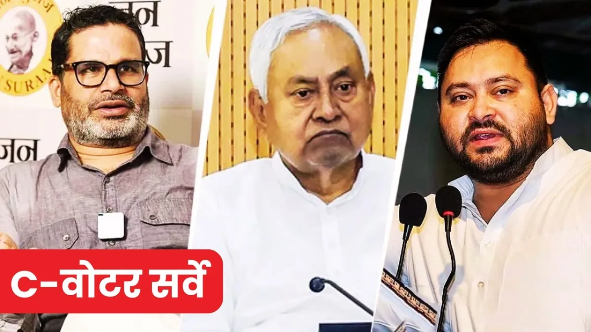 Bihar election 2025 survey, C Voter poll Bihar, Nitish Kumar popularity, Tejashwi Yadav rating, Bihar CM face poll