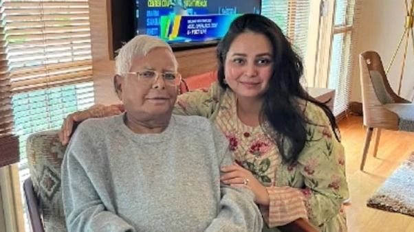 Rohini Acharya and Lalu Prasad Yadav