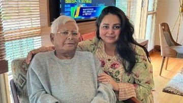 Rohini Acharya and Lalu Prasad Yadav Rohini Acharya and Lalu Prasad Yadav