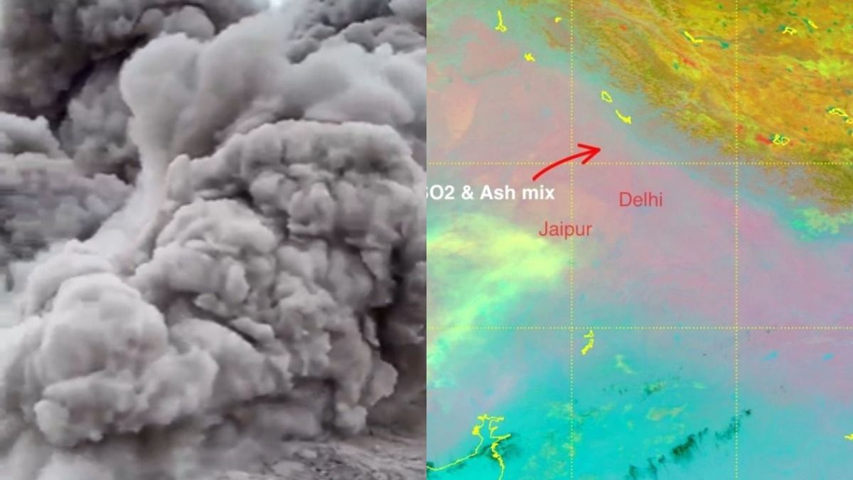 ज्वालामुखी का असर राजस्थान तक