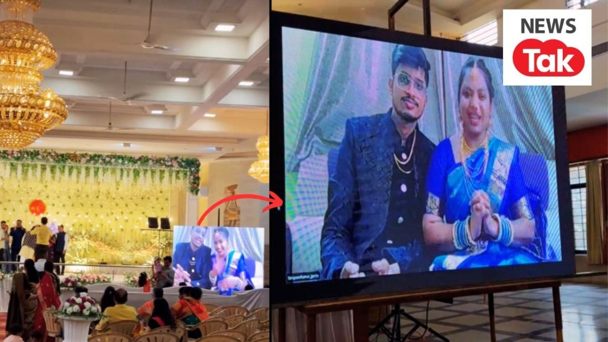 Hubli wedding news, flight cancelled story, virtual wedding reception, Megha Sangam couple