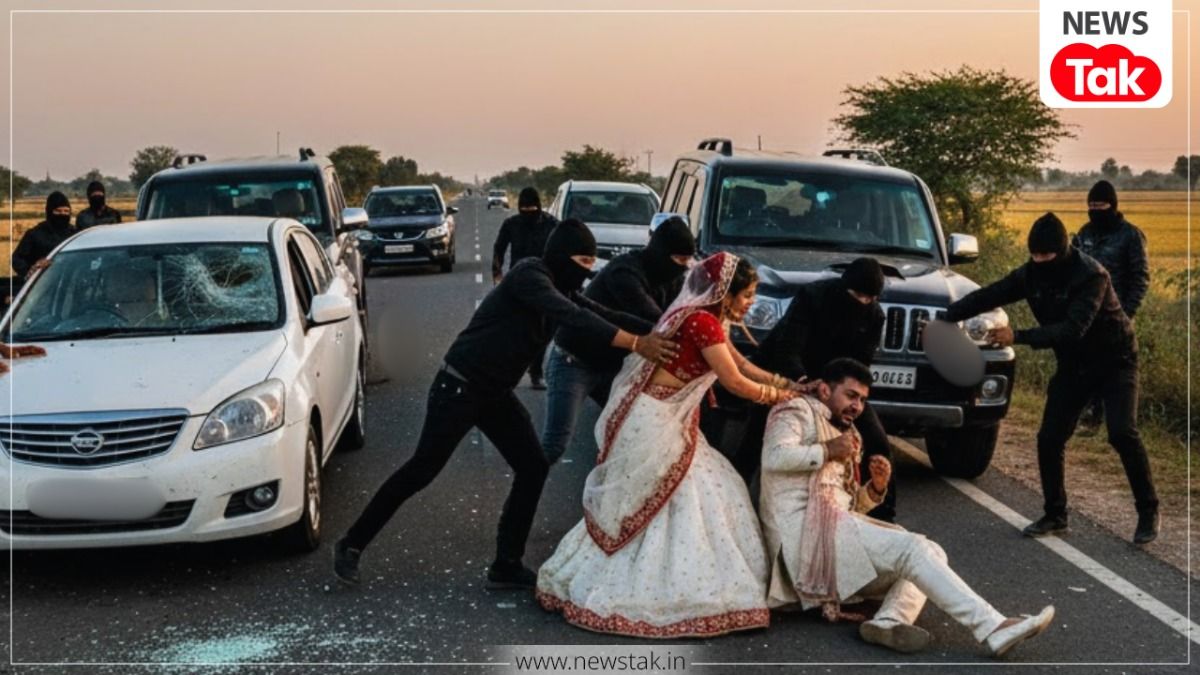 हरियाणा में फिल्मी स्टाइल में वेडिंग कपल को घेरा, दुल्हन को अगवा कर ले गए Haryana News