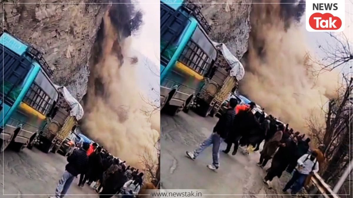 Baramula landslide Video: उरी रोड पर बड़ा लैंड स्लाइड, पर्यटकों की हलक में अटकी सांसें, Video आया सामने