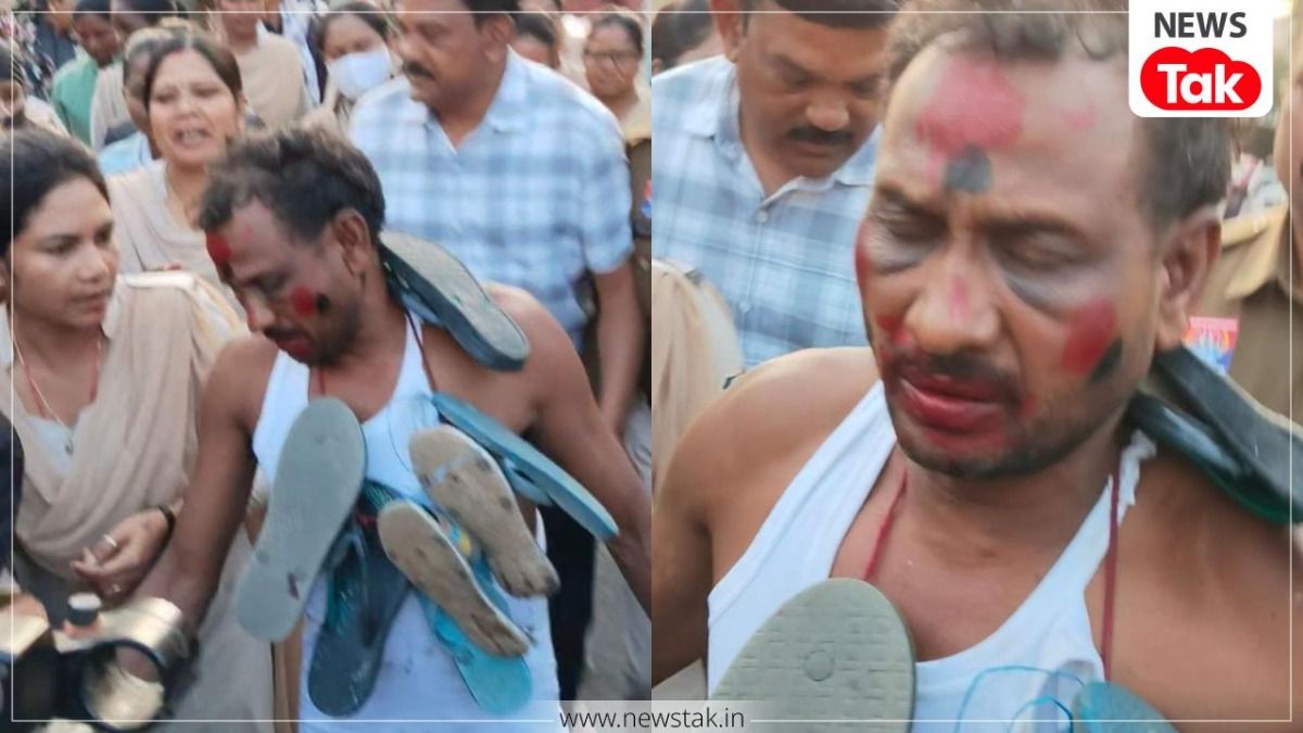 मुंह पर कालिख, लिप्स्टिक और हाथों में चूड़ियां...महिला सिपाही को अर्धनग्न करने वाले आरोपी चित्रसेन का पुलिस ने किया बुरा हाल छत्तीसगढ़ न्यूज