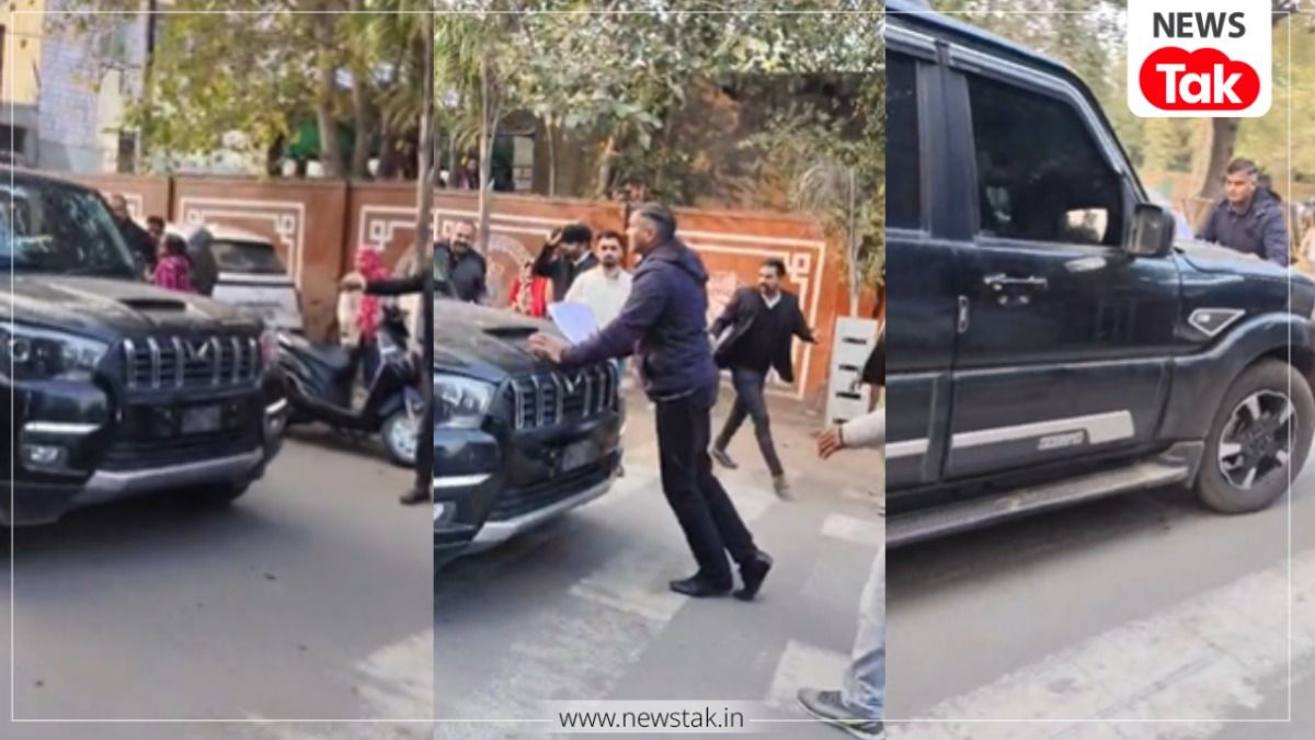 VIDEO: भीलवाड़ा में बेखौफ बदमाश! SP ऑफिस के बाहर से लड़की का अपहरण, पुलिसवालों पर गाड़ी चढ़ाने की कोशिश Bhilwara