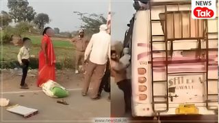 शिवपुरी में सरेराह महिला की बर्बरता से पिटाई, मासूम बच्चा रोते हुए मां को बचाने दौड़ा, वीडियो आया सामने NewsTak