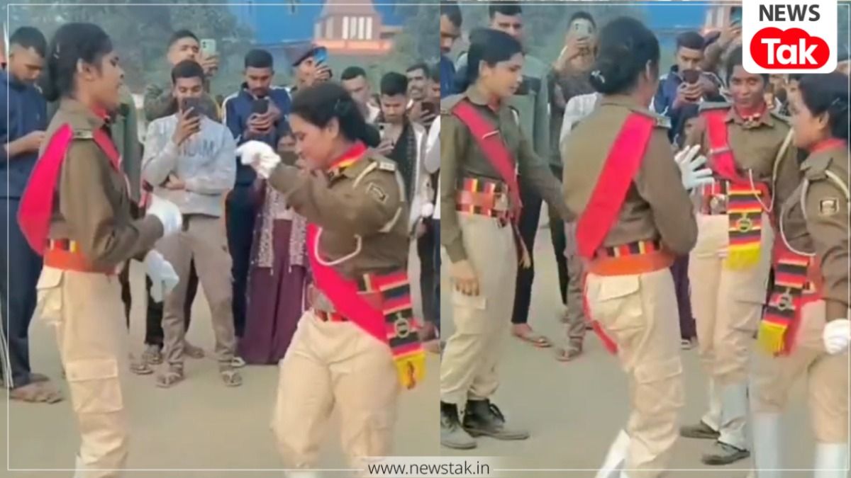 'मारी सिक्सर के 6 गोली छाती में रे...', भोजपुरी गाने पर डांस करते हुए महिला होमगार्ड कैडेट्स का वीडियो वायरल Women home guard dance video