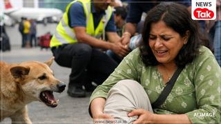 दिल्ली-जयपुर फ्लाइट से उतरी महिला पर कुत्ते ने अचानक किया अटैक, महिला लहूलुहान NewsTak