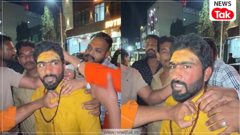 महाकाल मंदिर में पहचान छिपाकर दर्शन करने पहुंचा मुस्लिम युवक, धोती-कुर्ता और त्रिपुंड देख बजरंग दल ने पकड़ा Mahakal Temple Ujjain news