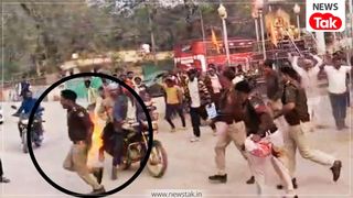 सतना: मैहर में कांग्रेस पार्टी के प्रदर्शन में बड़ा हादसा, पुतला दहन के दौरान यातायात प्रभारी की वर्दी में लगी आग, वीडियो आया सामने NewsTak