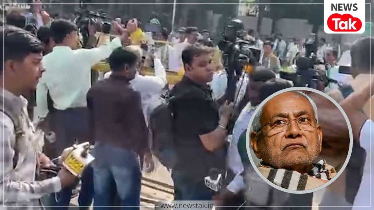 बिहार: CM आवास के बाहर बढ़ाई गई सिक्योरिटी टाइट, सड़क पर उतरे कार्यकर्ताओं ने कहा- JDU में गद्दार...