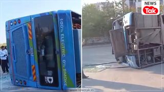 दिल्ली: देखते ही देखते कुछ पलों में ही अचानक खिलौने की तरह पलटी DTC बस, रोंगटे खड़े करने वाला वीडियो आया समाने NewsTak