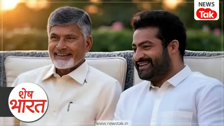 Shesh Bharat: राजनीति में एंट्री करने वाले हैं Jr. NTR? बेंगलुरु में फैंस ने लगाए ‘नेक्स्ट सीएम एनटीआर’ के नारे तो जवाब हुआ वायरल Chandrababu Naidu and Junior NTR