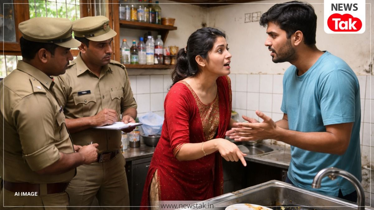 यूपी के बस्ती में अजीब मामला, पति ने नहीं धोए बर्तन तो पत्नी ने बुला ली पुलिस, सिंक फुल देखकर भड़की महिला ने पुलिस को बताई गजब कहानी basti