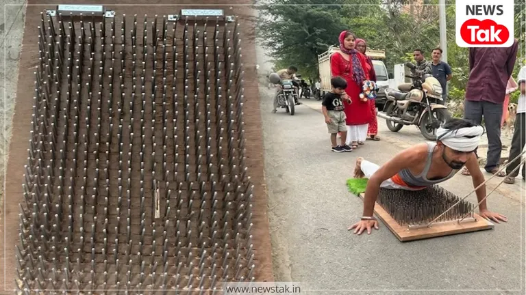 बाबा श्याम की अनोखी दीवानगी, 1000 कीलों पर लेटकर दंडवत यात्रा कर रहे अलवर के नितेश Khatu Shyam devotee