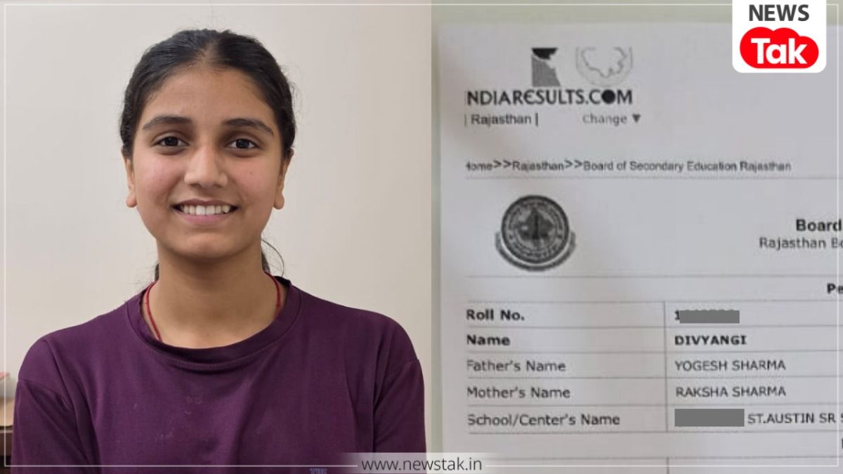 RBSE 10th topper 2026 Topper Marksheet