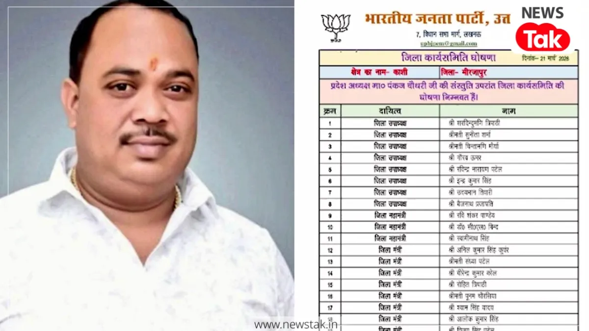 Mirzapur BJP district minister controversy