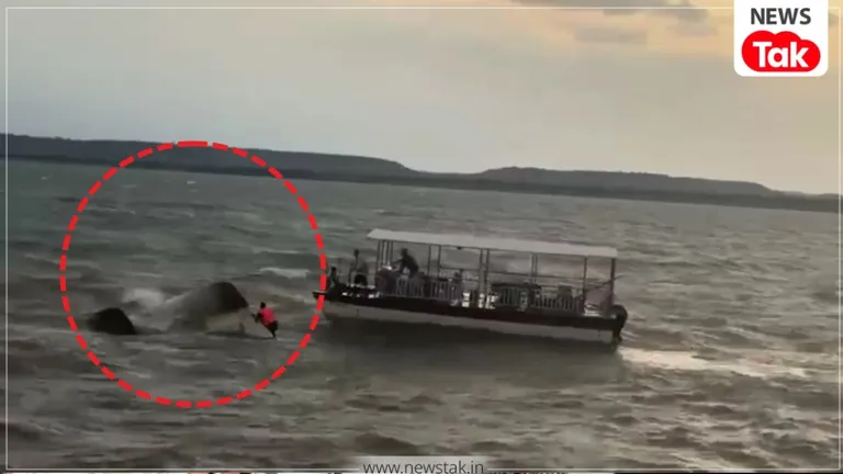 जबलपुर के बरगी डैम में बड़ा हादसा...अचानक आए तूफान से पलटा क्रूज, 30 लाेग थे सवार, LIVE Video आया सामने Jabalpur cruise accident