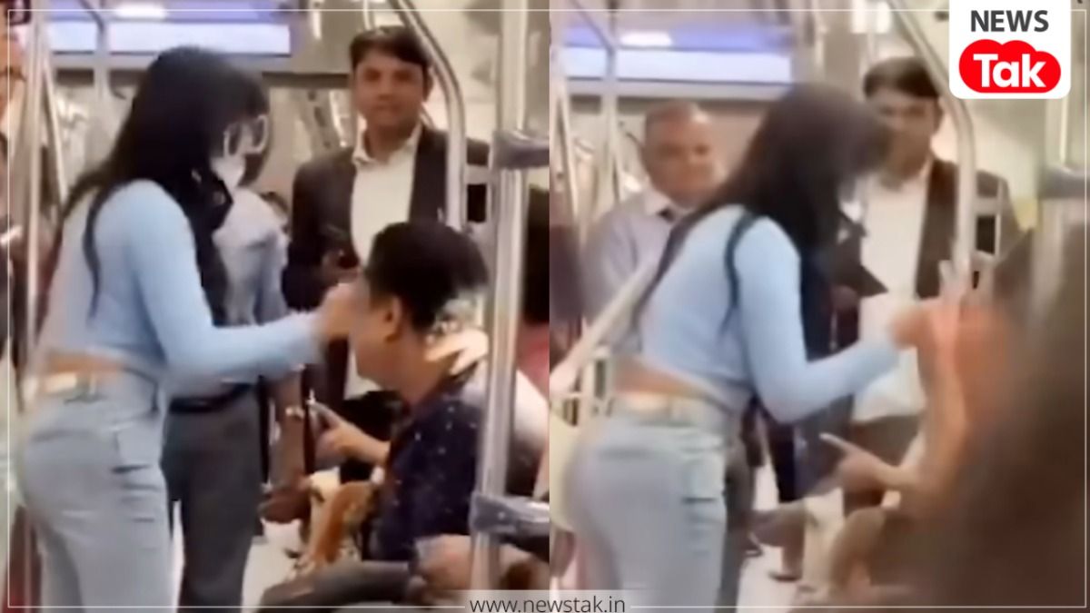 दिल्ली मेट्रो में सीट को लेकर हुआ विवाद तो लड़की ने बुजुर्ग के साथ कर दी ये हरकत, वीडियो हुआ वायरल Delhi Metro Viral Video