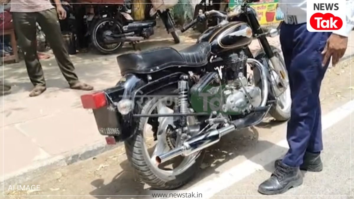 Bullet से पटाखा बजाकर दिखा रहा था टौर, हरियाणा पुलिस ने युवक को सिखाया तगड़ा सबक Jind