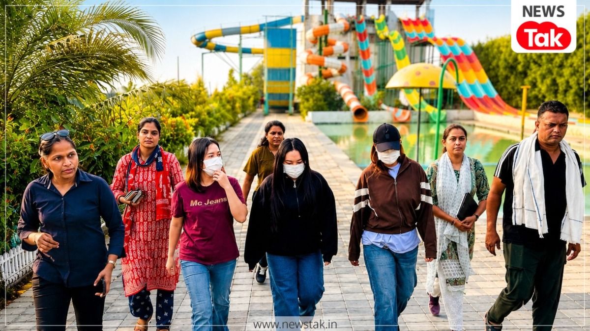 मध्य प्रदेश के वॉटरपार्क में ये क्या हो रहा है 