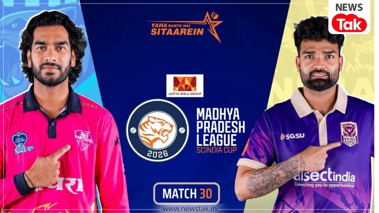 MPL 2026: धर्मेश पटेल की शानदार सेंचुरी की बदौलत रॉयल निमार ईगल्स ने इंदौर पिंक पैंथर्स के खिलाफ 8 विकेट से शानदार जीत हासिल की NewsTak