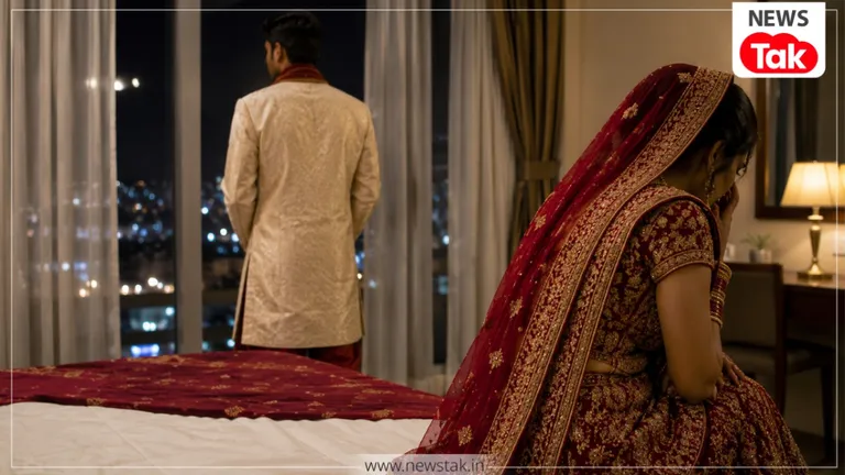 'मुझे छुआ तो...मैं किसी ओर की...' हापुड़ में सुहागरात के समय दुल्हन ने खोला ऐसा राज कि दूल्हे के उड़ गए होश, जानें पूरा मामला शादी के बाद कमरे में पहुंचते ही दुल्हन ने खोला राज,