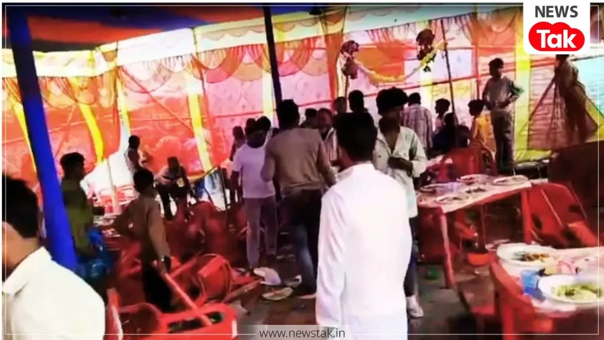 शादी समारोह में झगड़े के बाद हो गया दंगे जैसा मंजर. (Photo: Screengrab)