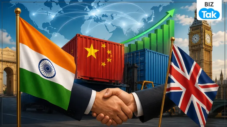 India-UK FTA लागू, लेकिन चीन के साथ व्यापार भी नई ऊंचाई पर, H1 2026 में 91.72 अरब डॉलर पहुंचा कारोबार, जानें पूरी तस्वीर NewsTak