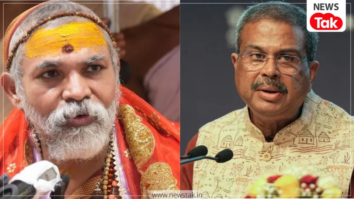 शंकराचार्य और धर्मेंद्र प्रधान 