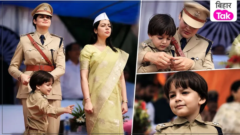 तिरंगे के बीच ‘सुपर कॉप’ का मां वाला अंदाज, बेटे मिरान के साथ अरवल SP नवजोत सिमी की तस्वीर ने जीता दिल NewsTak
