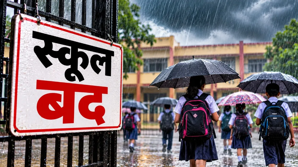 यूपी में बारिश का कहर, 26 जिलों में स्कूल बंद, कुछ जगह 27 सितंबर को भी छुट्टी UP School Closed