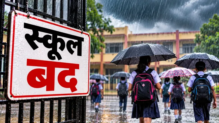 यूपी में बारिश का कहर, 26 जिलों में स्कूल बंद, कुछ जगह 27 सितंबर को भी छुट्टी UP School Closed