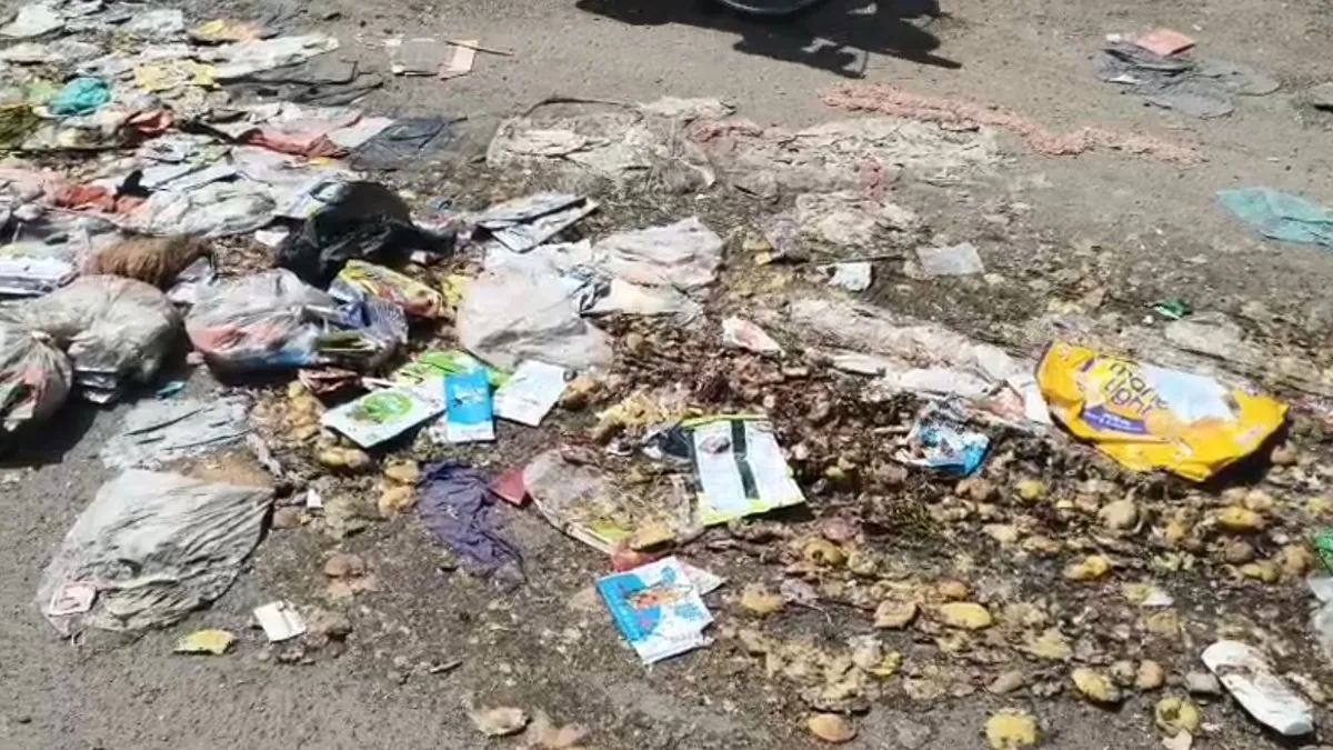 इंदौर की सड़कों पर कूड़ा 